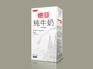 德亚纯牛奶包装设计牛奶利乐包包装设计