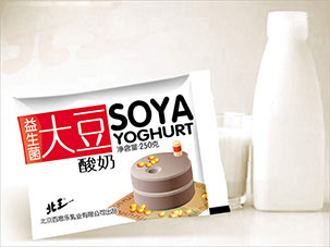 北王益生菌大豆酸奶包装袋设计