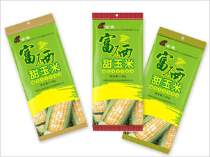内蒙古金袋富硒甜玉米农产品包装设计案例图片