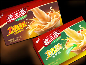 北京福祥麟药业喜三多奶茶与泡腾片包装设计图片