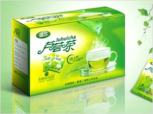 兆辉国际唱饮芦荟茶外盒内袋包装设计