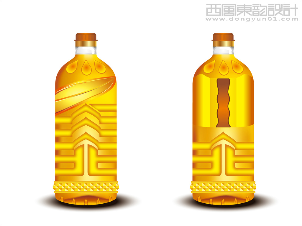 三丰油脂1.8升食用油瓶型设计立体图