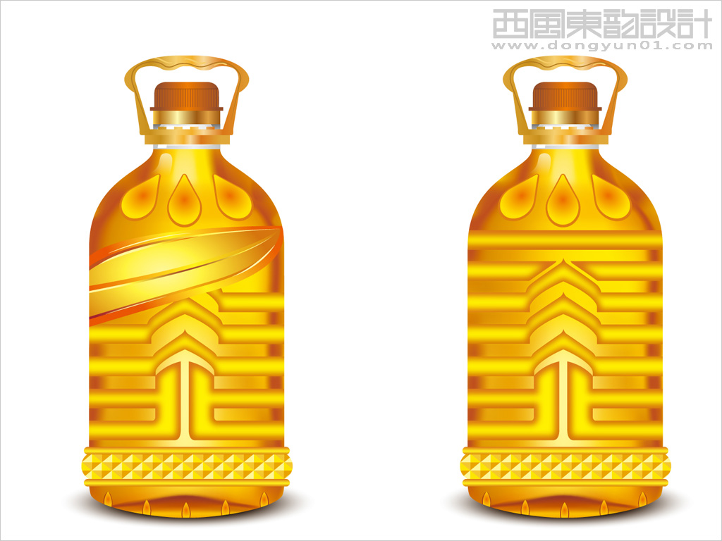 三丰油脂5升食用油瓶型设计立体图