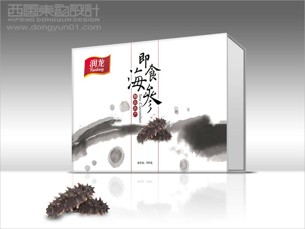润龙食品系列即食海参包装设计之中国风礼盒包装设计
