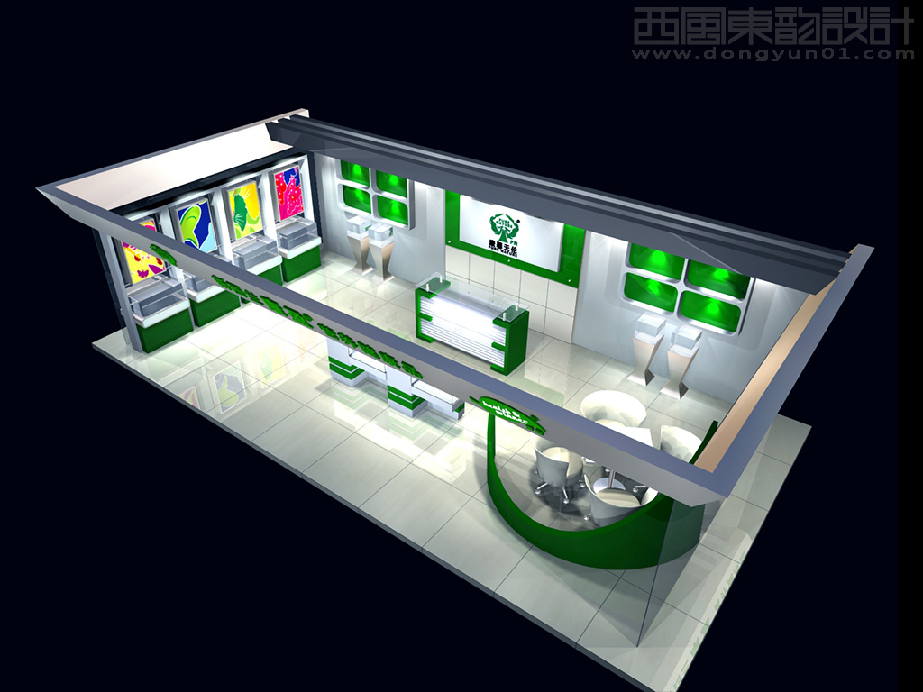 北京康馨天伦生物科技公司vi设计之连锁店面俯视图设计
