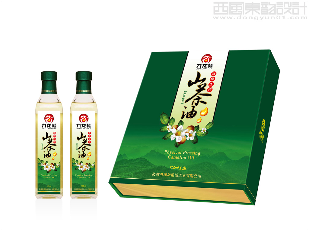 澳加粮油工业有限公司山茶油礼盒设计、山茶油瓶签设计