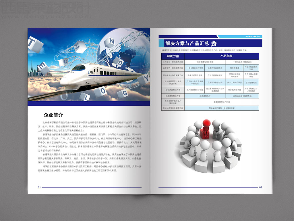 北京睿博孚科技有限公司画册设计之企业简介内页设计
