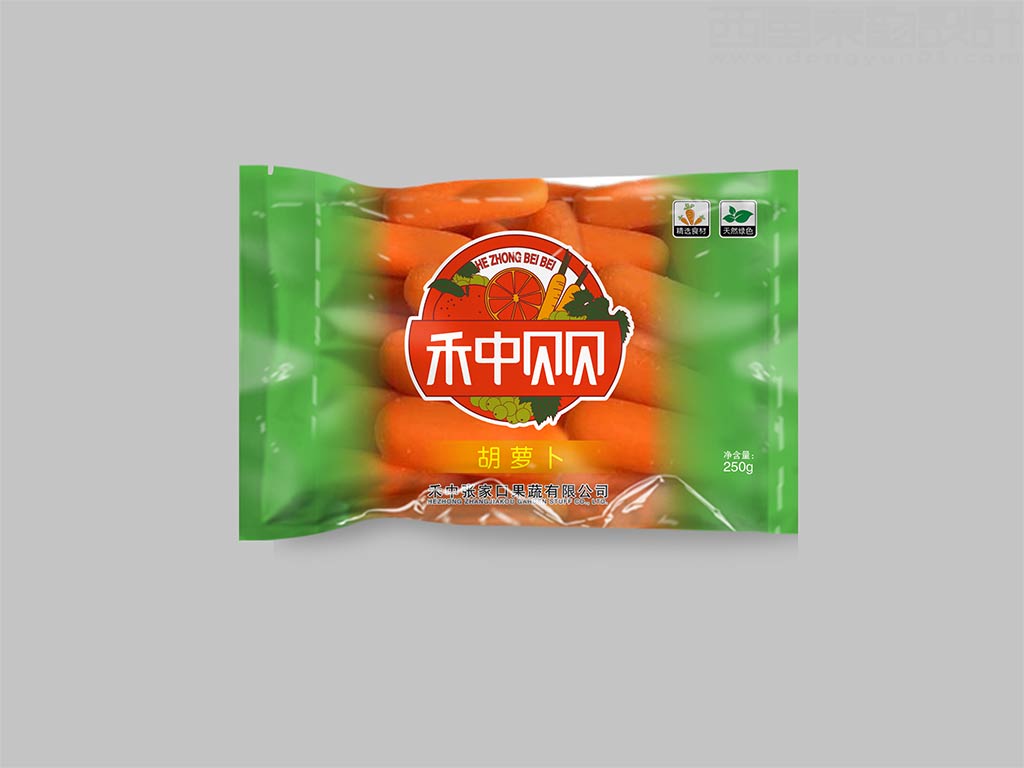 禾中张家口果蔬有限公司胡萝卜包装袋设计