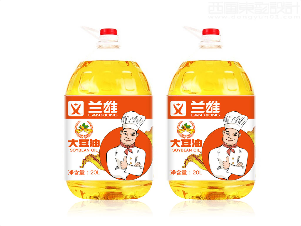 北京兰雄贸易有限公司餐饮行业20升桶装大豆食用油包装设计