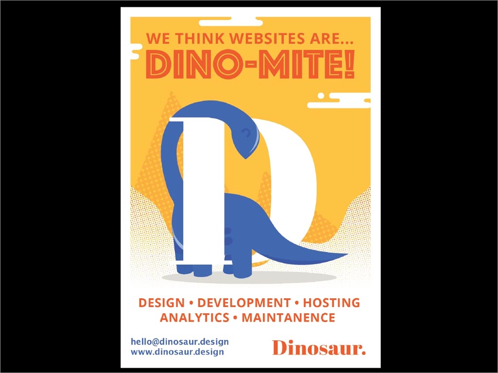 dinosaur宣传彩页传单设计