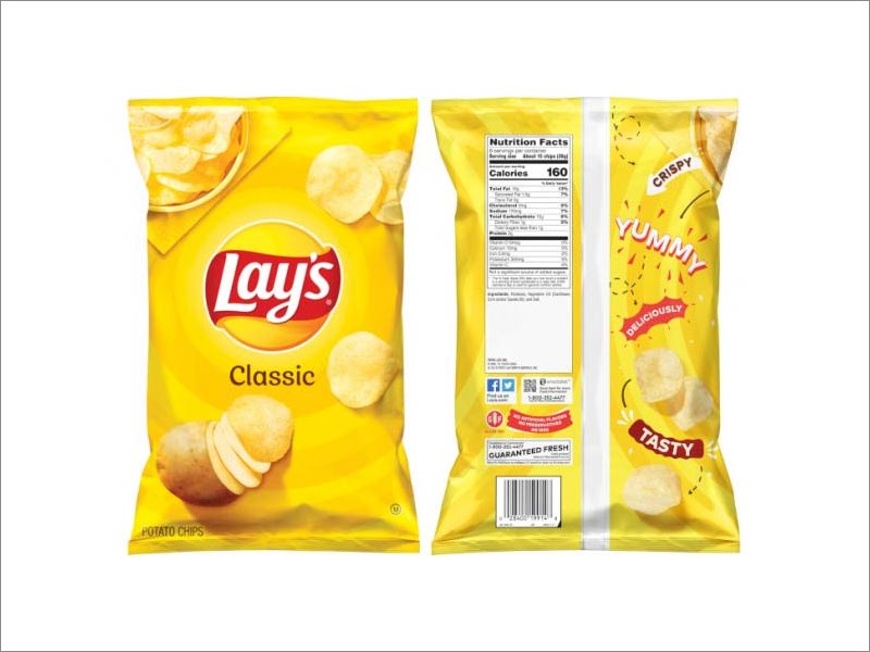 Lay's乐事薯片休闲食品包装重新设计
