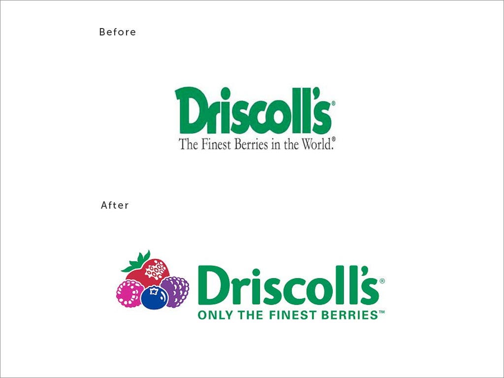 Driscoll's新旧logo设计对比