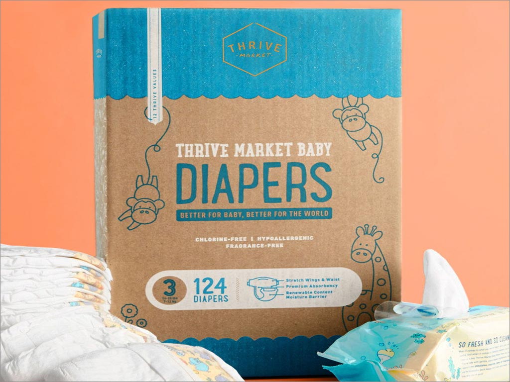 Thrive Market婴儿纸尿裤包装设计