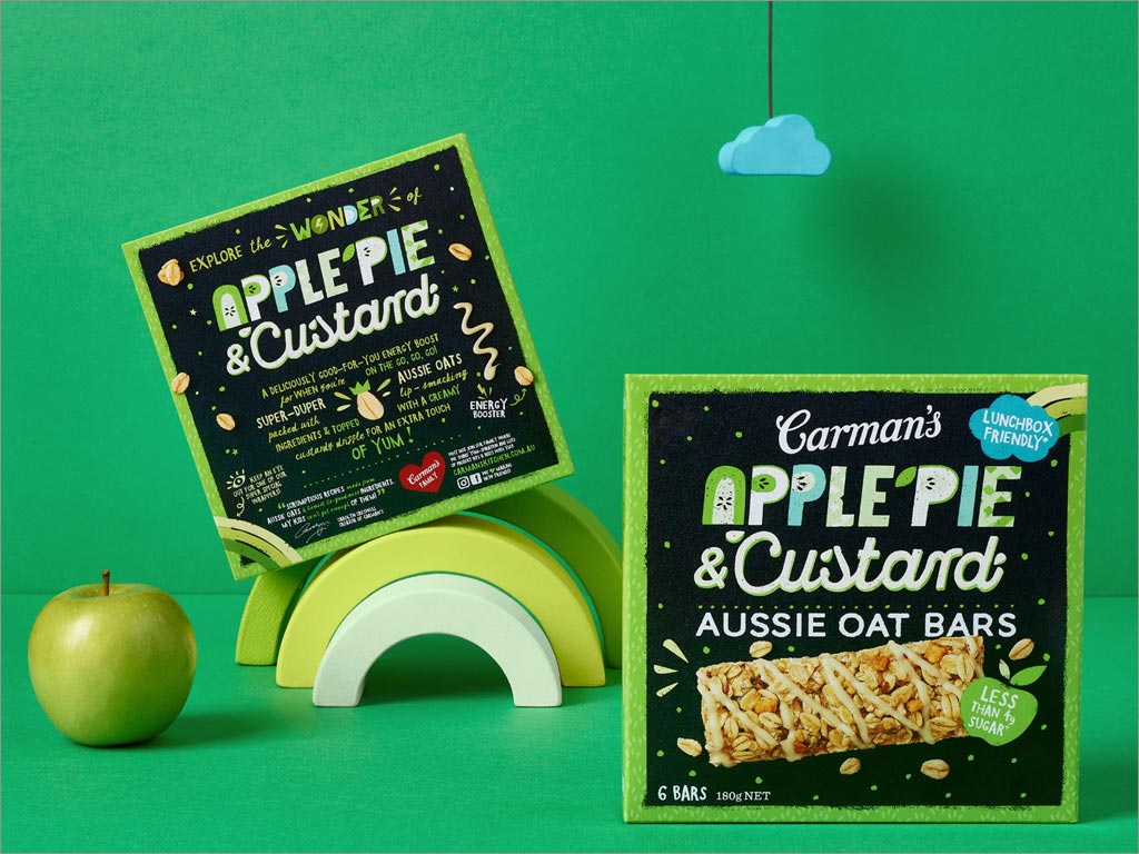 Carman's澳洲燕麦巧克力棒儿童零食包装设计