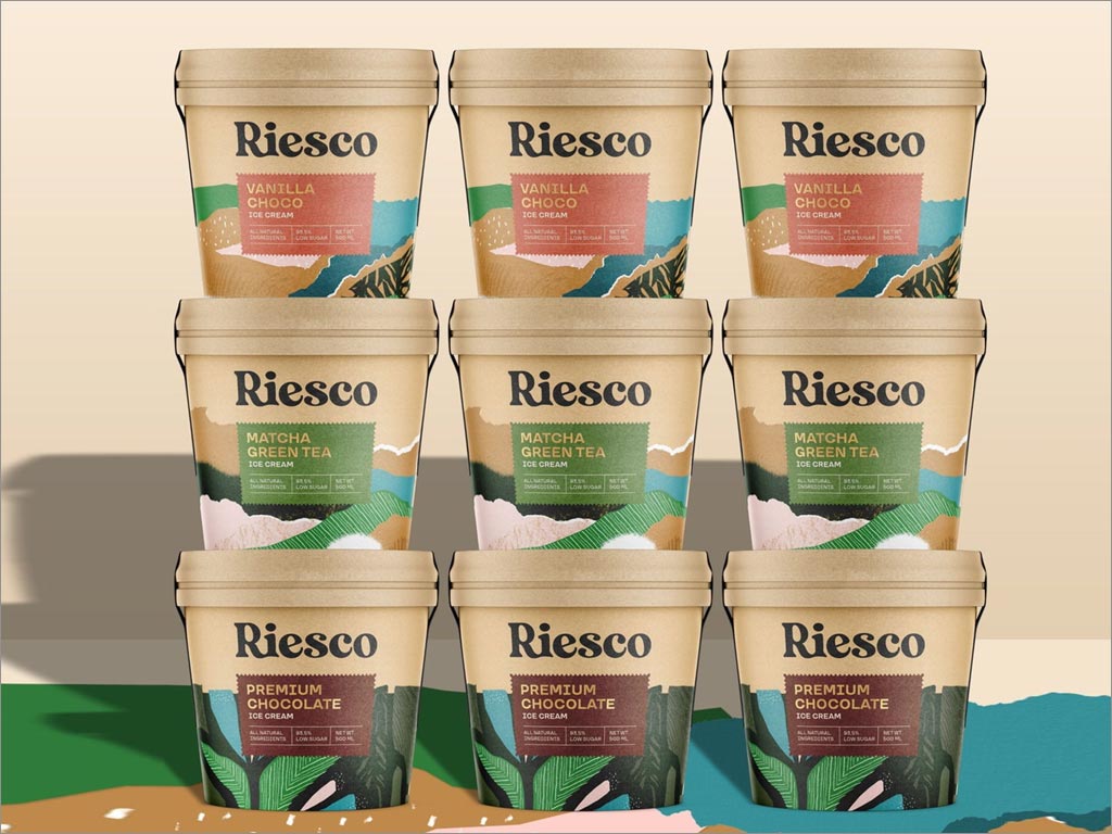 美国Riesco冰激凌包装设计