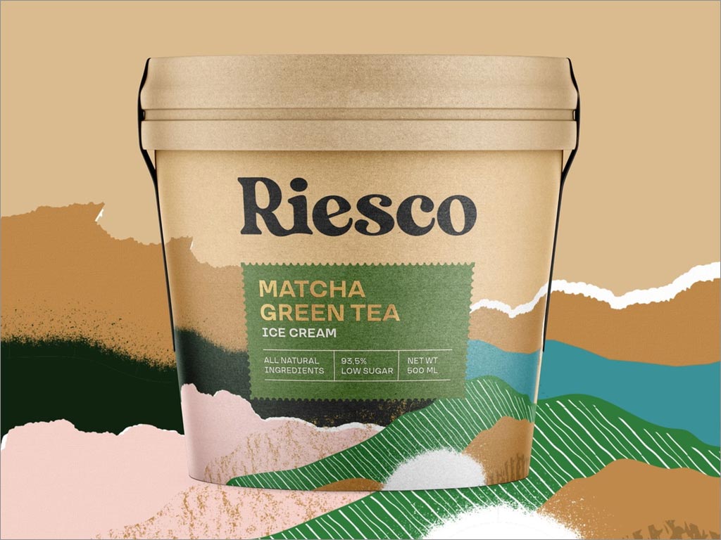 Riesco抹茶冰淇淋包装设计