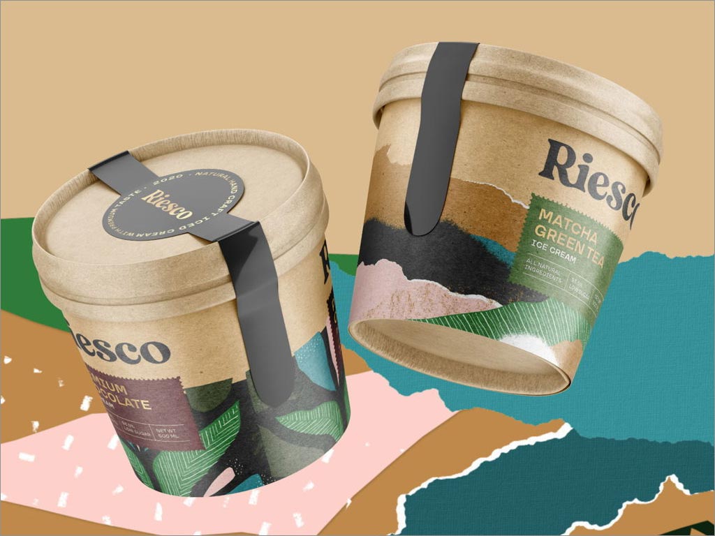 美国Riesco冰激凌包装设计实物照片