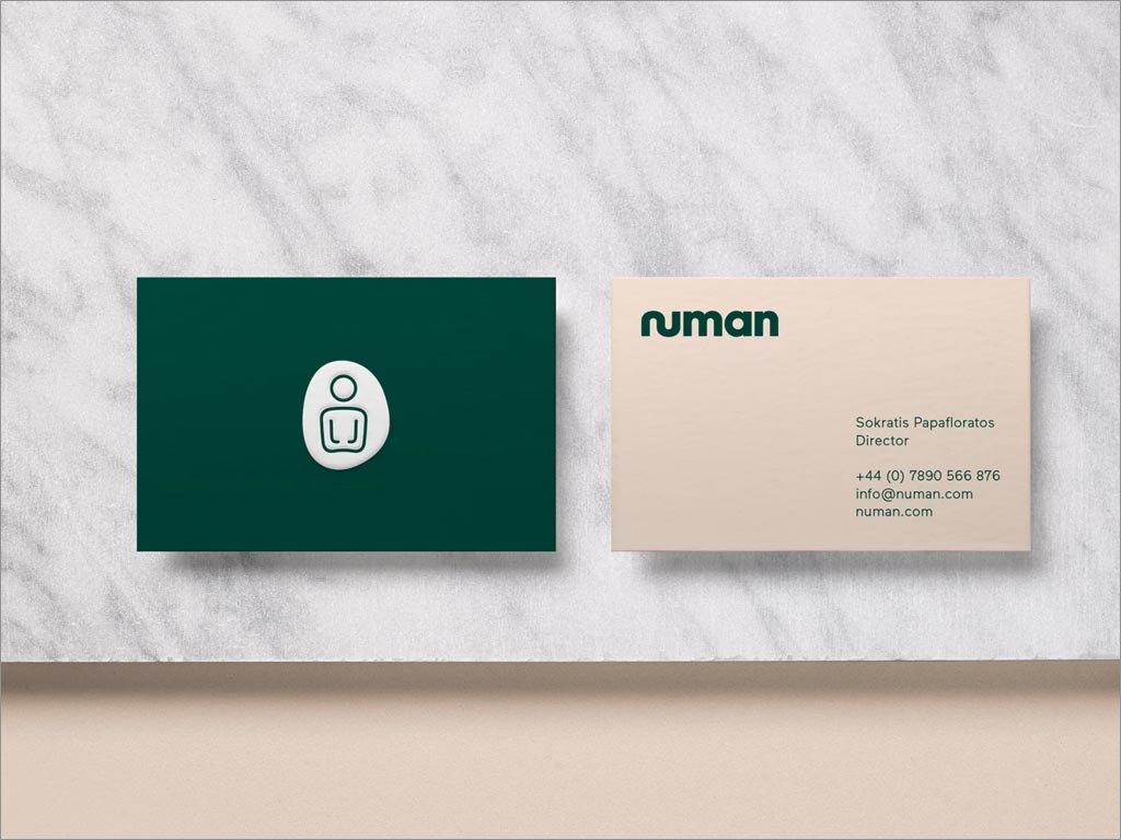 美国Numan男性健康品牌形象之名片设计