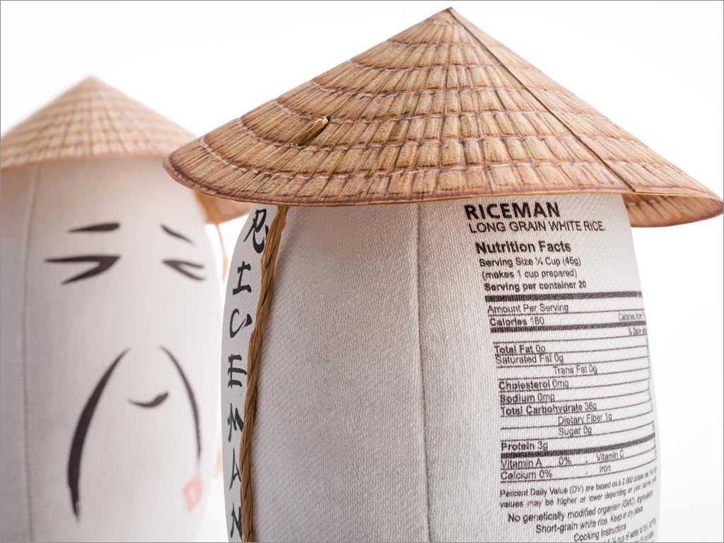 Riceman大米包装设计之背面展示