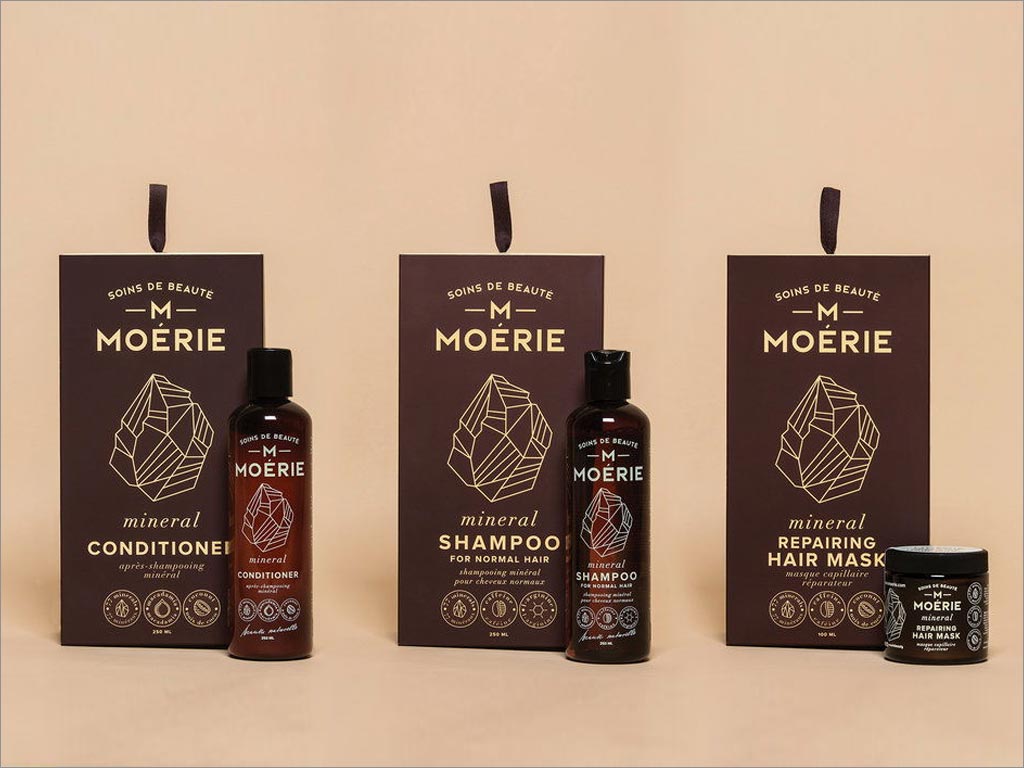 立陶宛Moerie洗发水和护发素产品包装设计