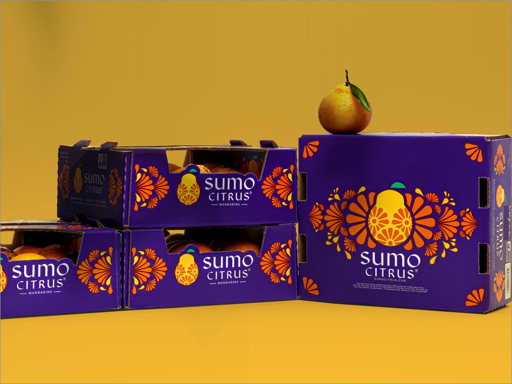 彰显日本传统的Sumo Citrus柑橘水果包装盒设计
