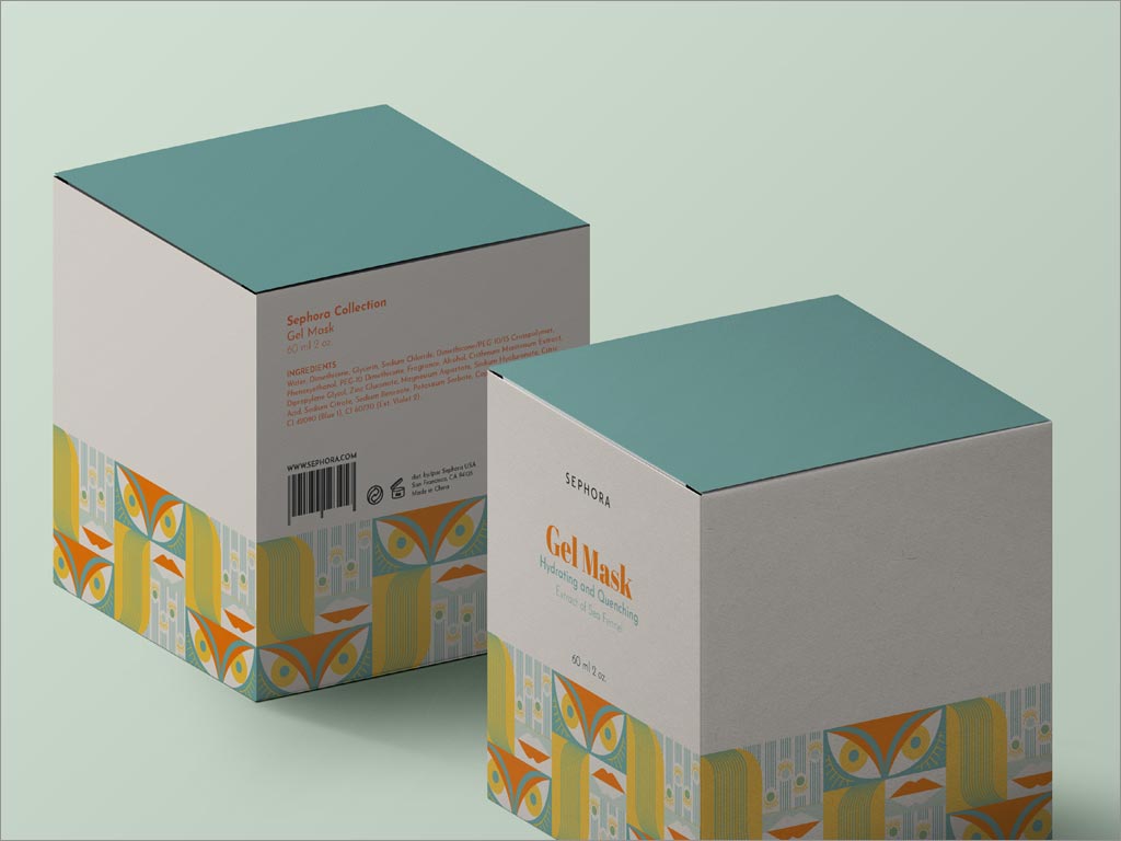 Sephora凝胶面膜外盒包装设计