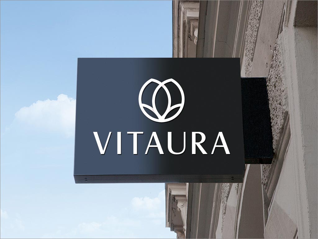 俄罗斯Vitaura整形外科诊所品牌形象vi设计之店面灯箱设计