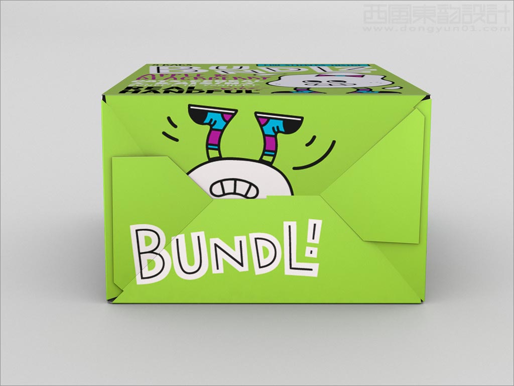 Bundlz儿童酸奶小吃零食包装盒底部设计
