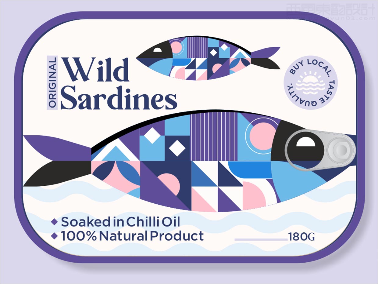 original野生沙丁鱼海鲜罐头产品包装设计