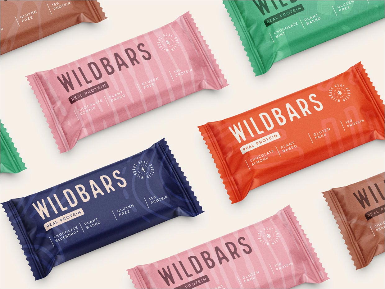 Wildbars蛋白质代餐棒包装设计