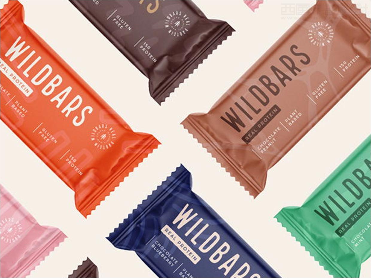 Wildbars蛋白质代餐棒包装袋设计