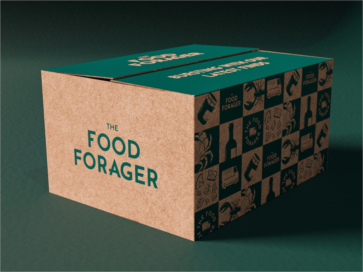 美国Food Forager食品快递配送服务公司外箱包装设计