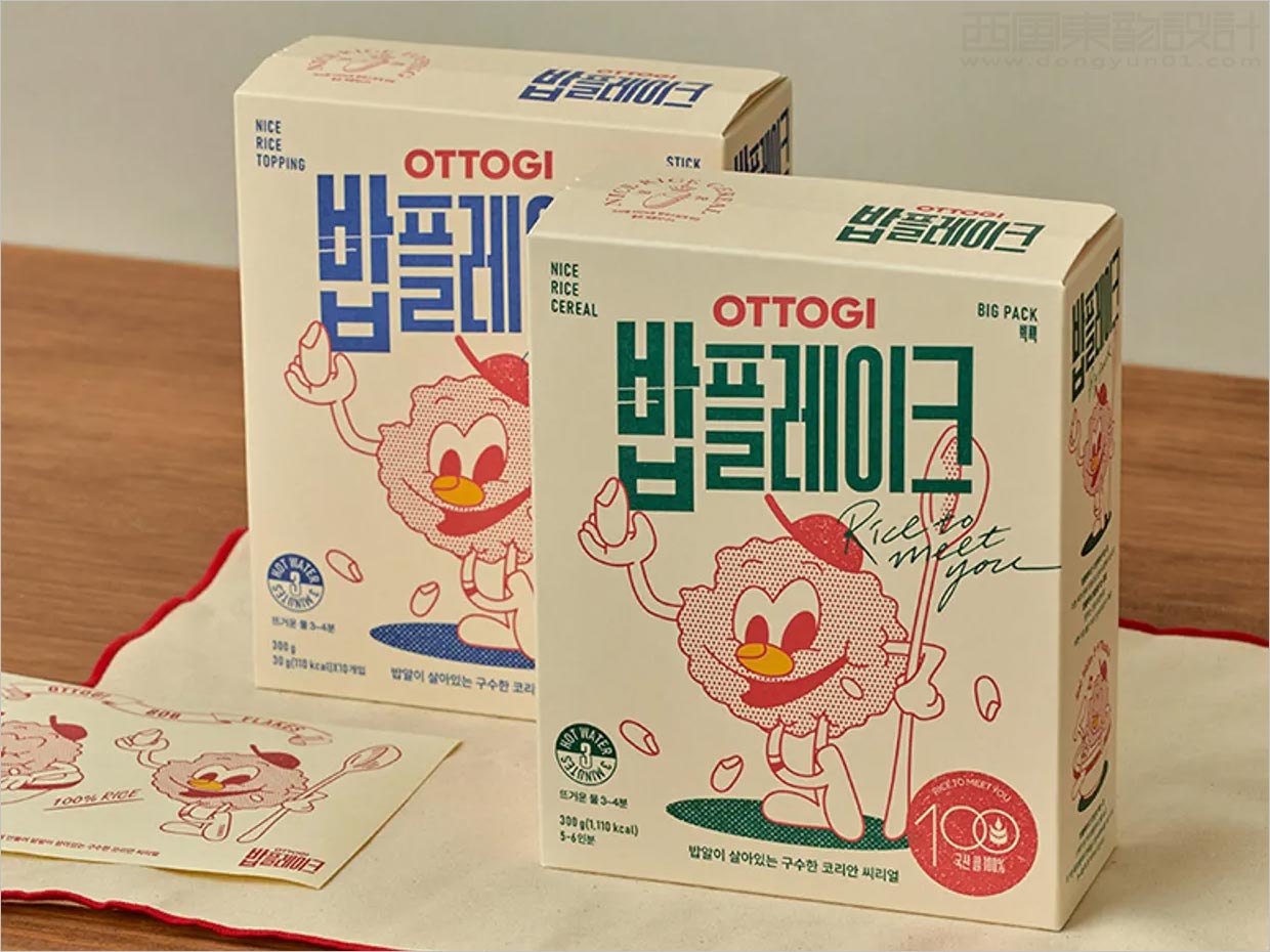 韩国Ottogi早餐玉米片包装盒设计