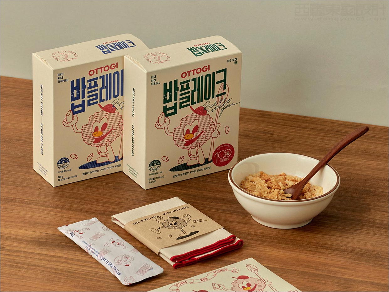 韩国Ottogi早餐玉米片包装盒设计之实物照片