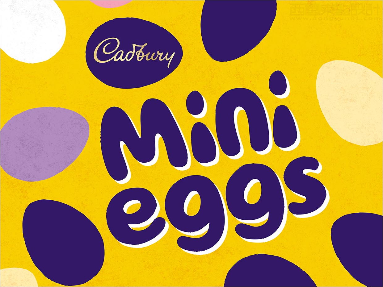 吉百利Mini Eggs牛奶巧克力logo设计
