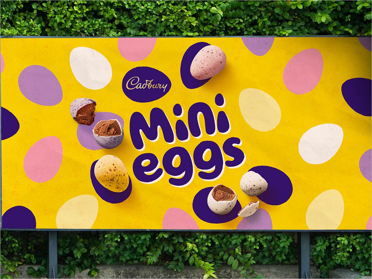 吉百利Mini Eggs牛奶巧克力海报设计
