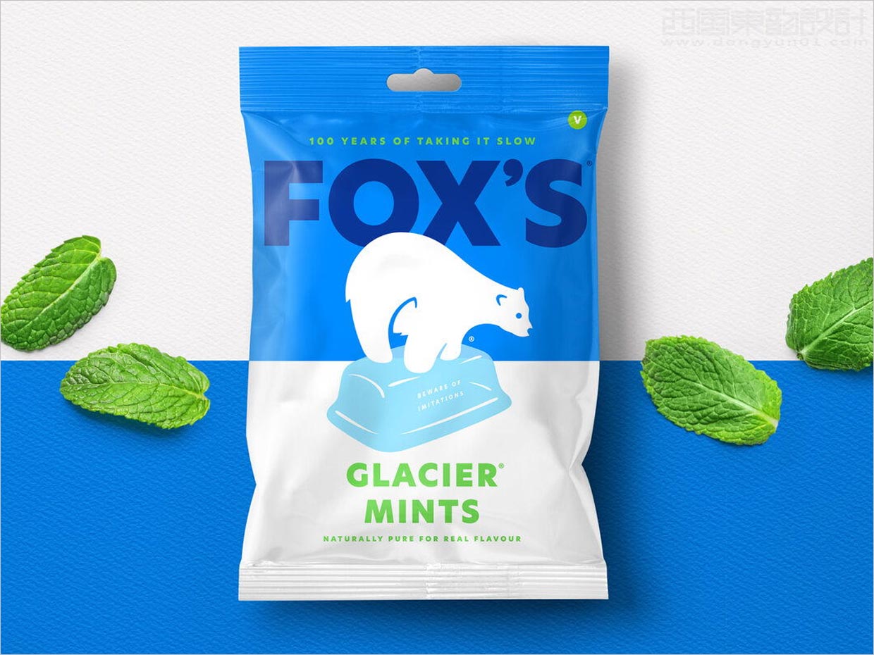 Fox's Glacier Mints维生素水果糖包装设计