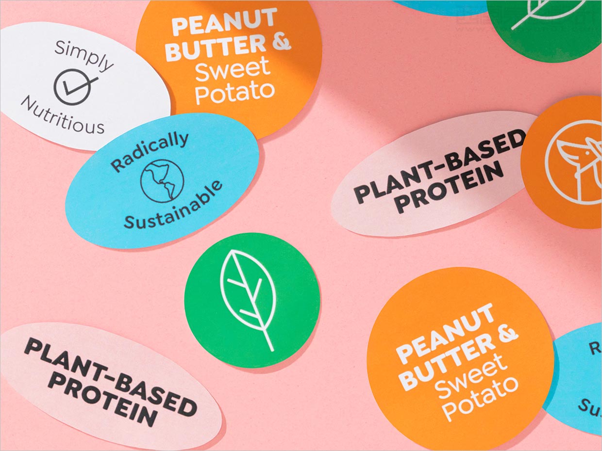 美国Petaluma植物性宠物狗粮食品包装设计之贴纸设计