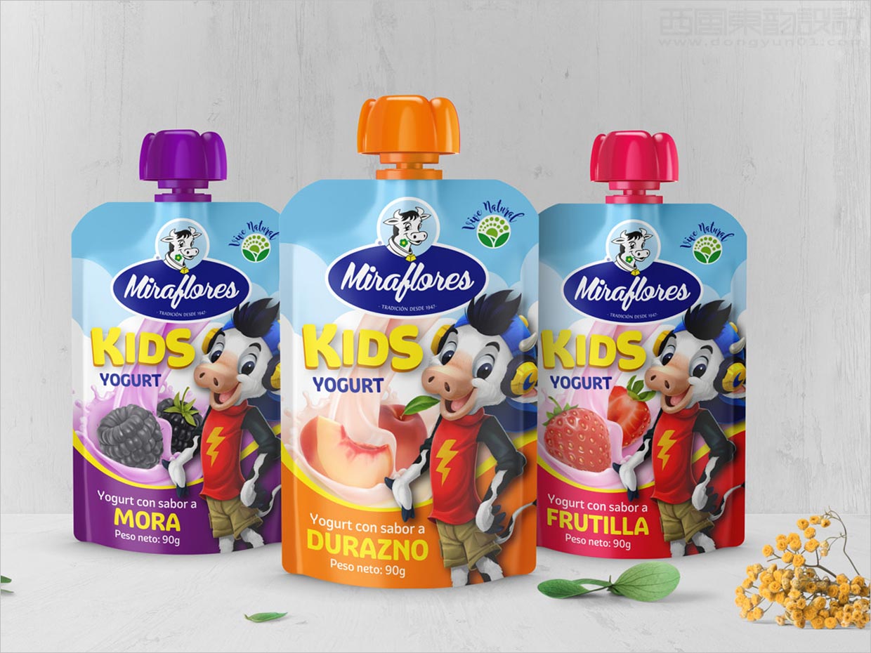 厄瓜多尔Miraflores儿童酸奶包装设计