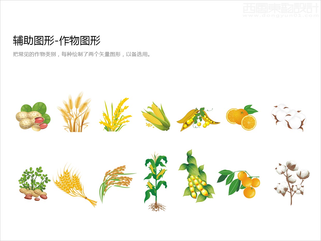 先正达集团中国中化化肥复合肥料农资包装设计升级项目之作物类别辅助图形