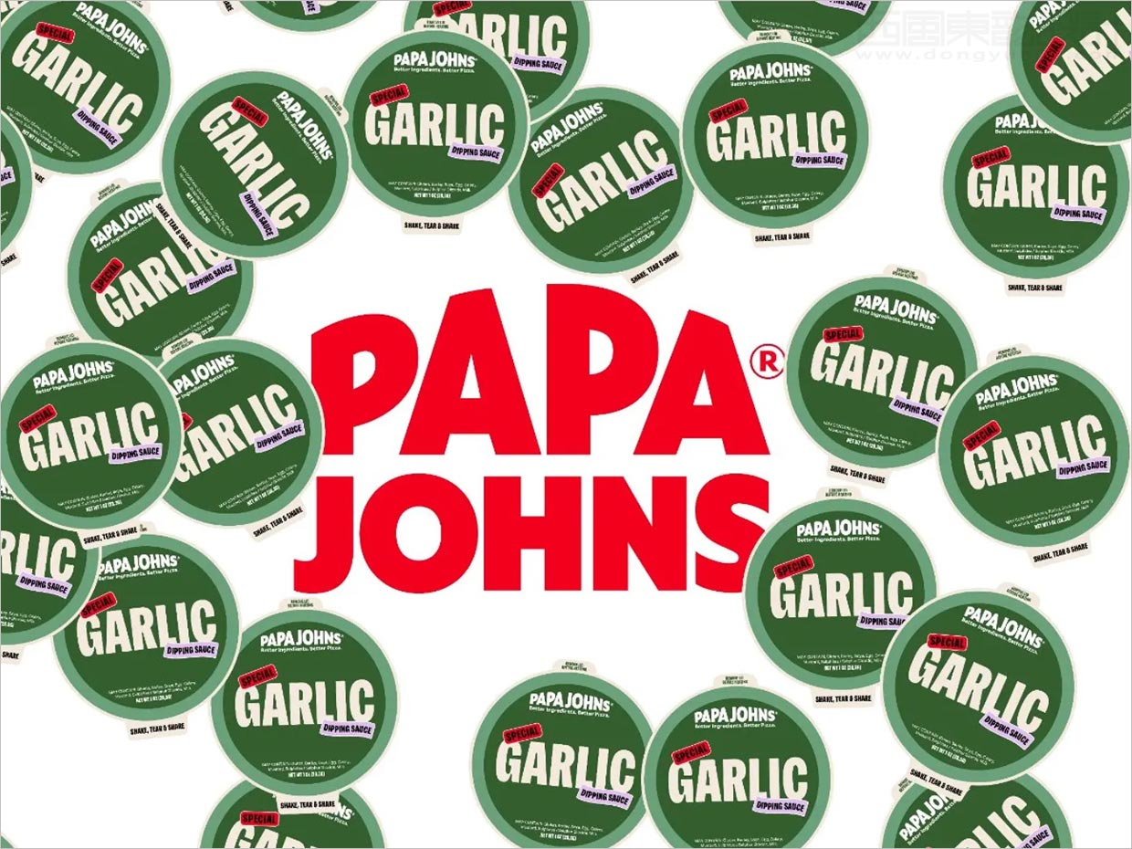 棒约翰披萨快餐连锁品牌logo设计
