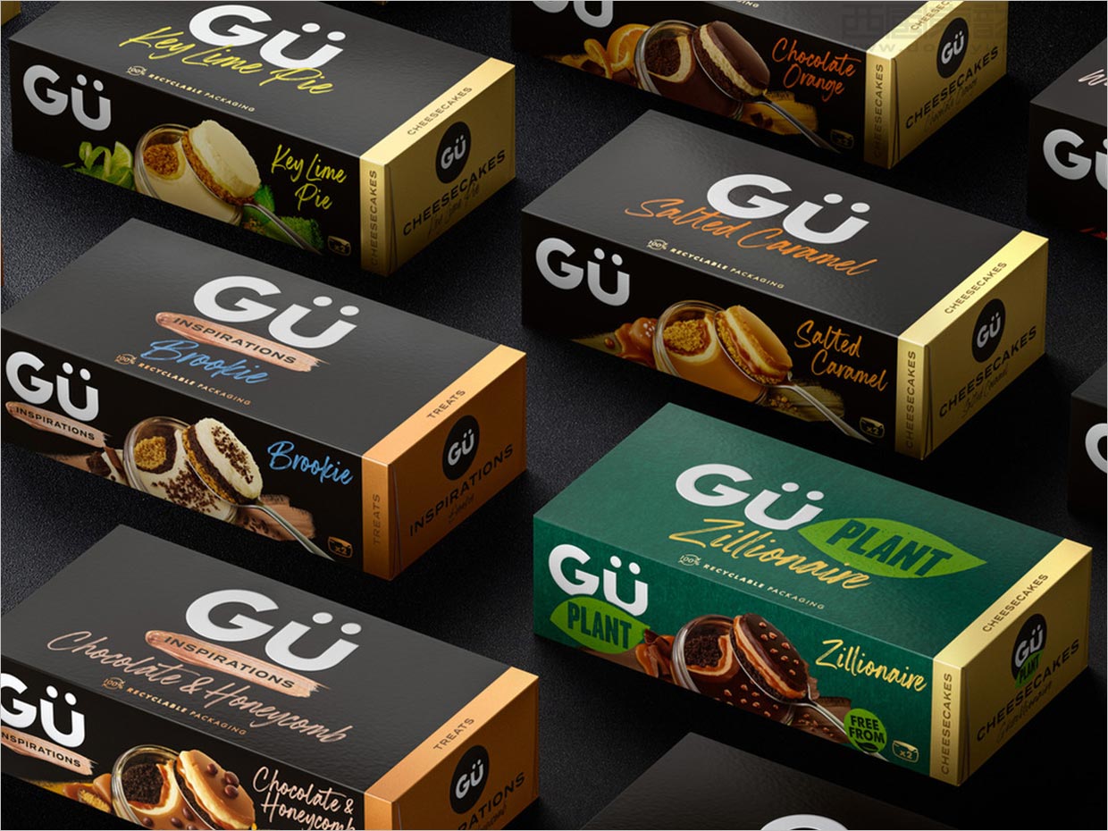 英国Gü甜品烘焙食品包装设计